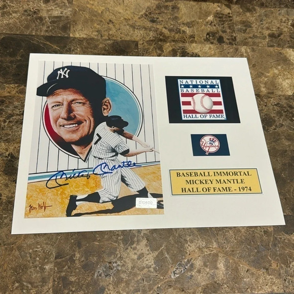 Mickey mantle autographed photo - Picture 1 of 1